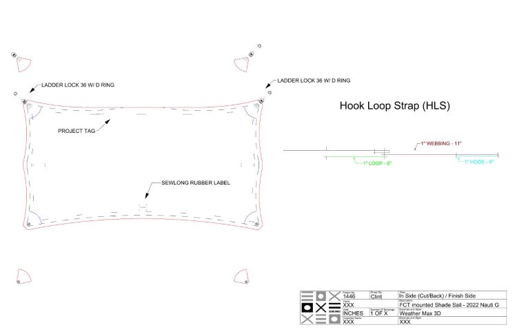 5' Nautique G Folding Canopy Top Mounted Shade Sail (97" - 99" Wide)