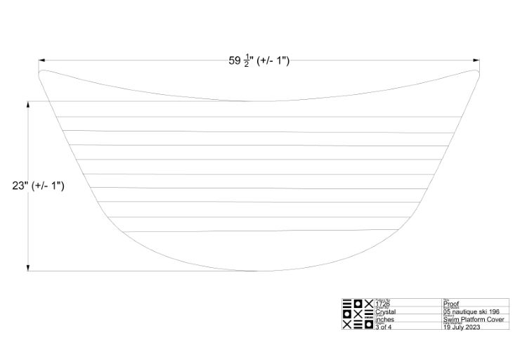 Nautique Ski 196 Swim Platform Cover