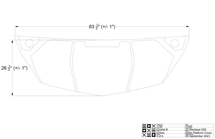 Nautique S with Cup Holder Swim Platform Cover