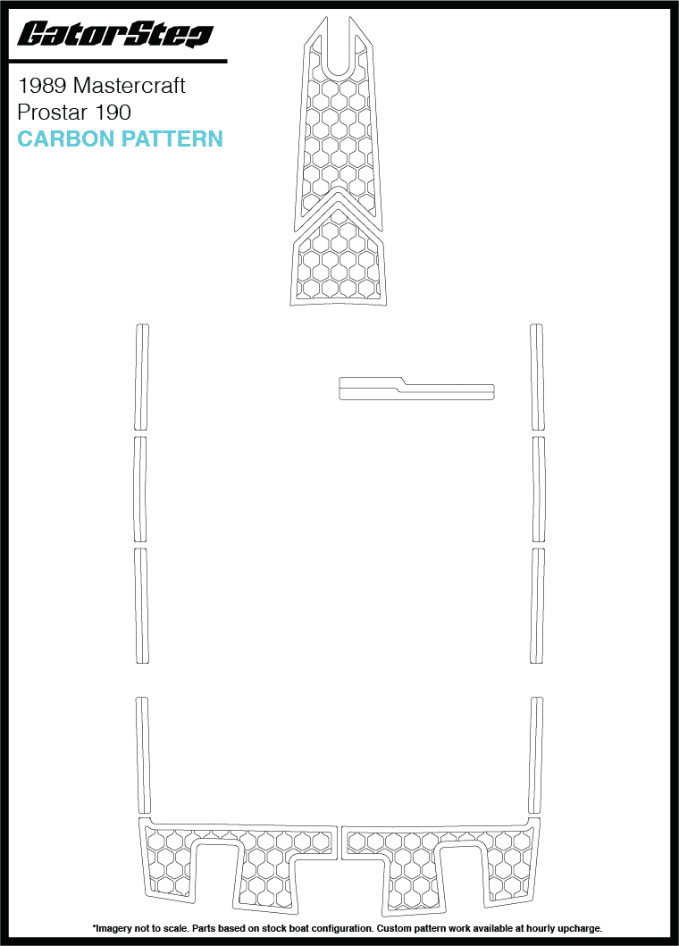 1989 Mastercraft ProStar 190 GatorStep Flooring Carbon