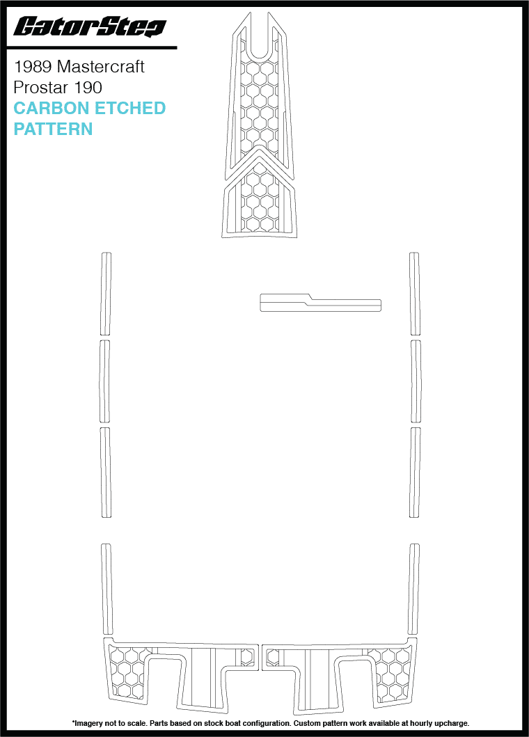 1989 Mastercraft ProStar 190 GatorStep Flooring CarbonEtched