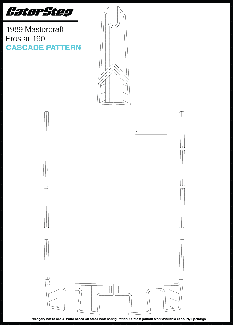 1989 Mastercraft ProStar 190 GatorStep Flooring Cascade