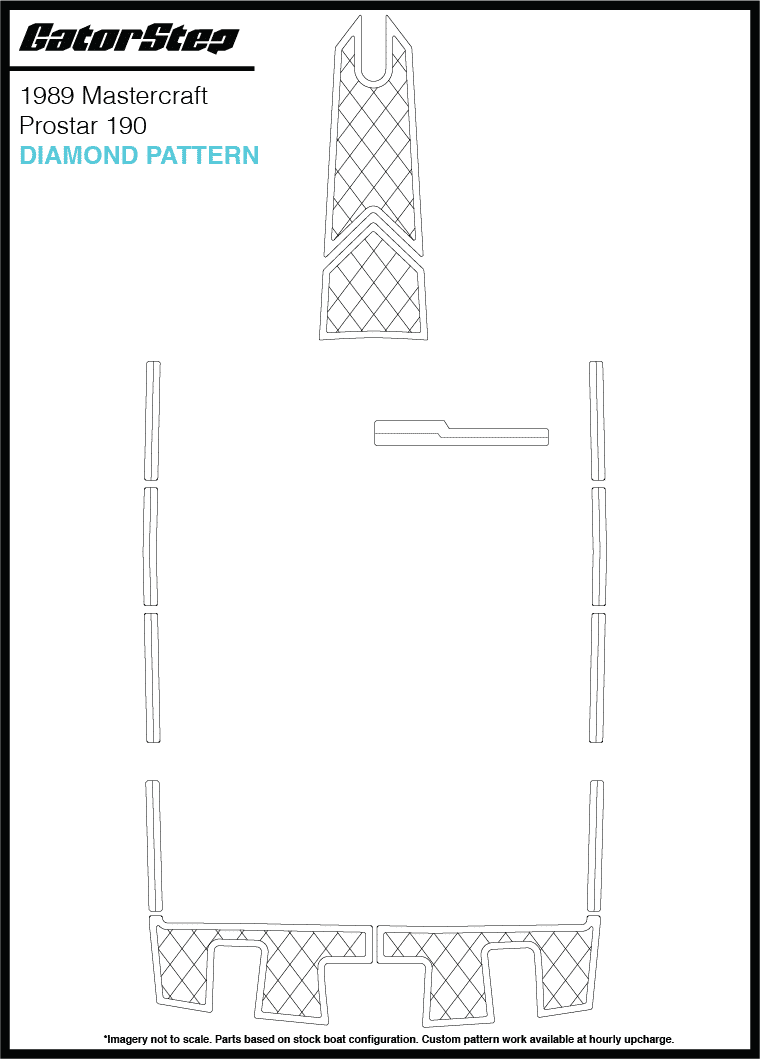 1989 Mastercraft ProStar 190 GatorStep Flooring Diamond