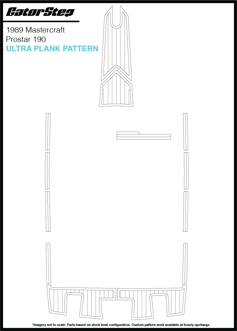 1989 Mastercraft ProStar 190 GatorStep Flooring Ultra Plank