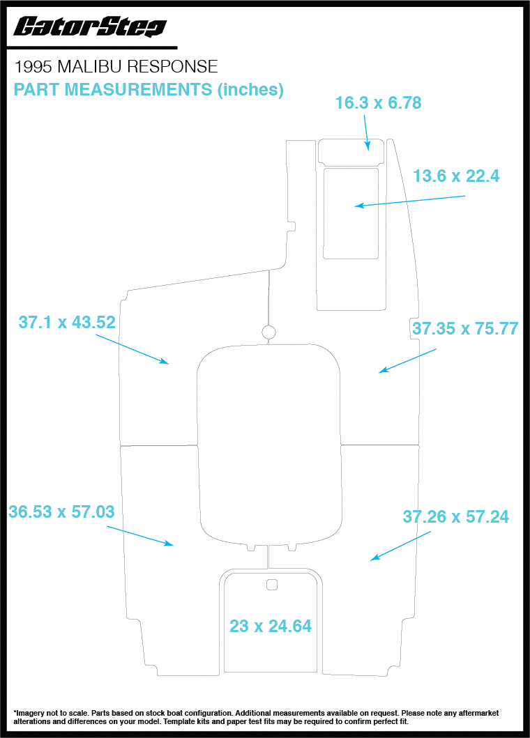 1995 Malibu Response GatorStep Flooring Dimensions