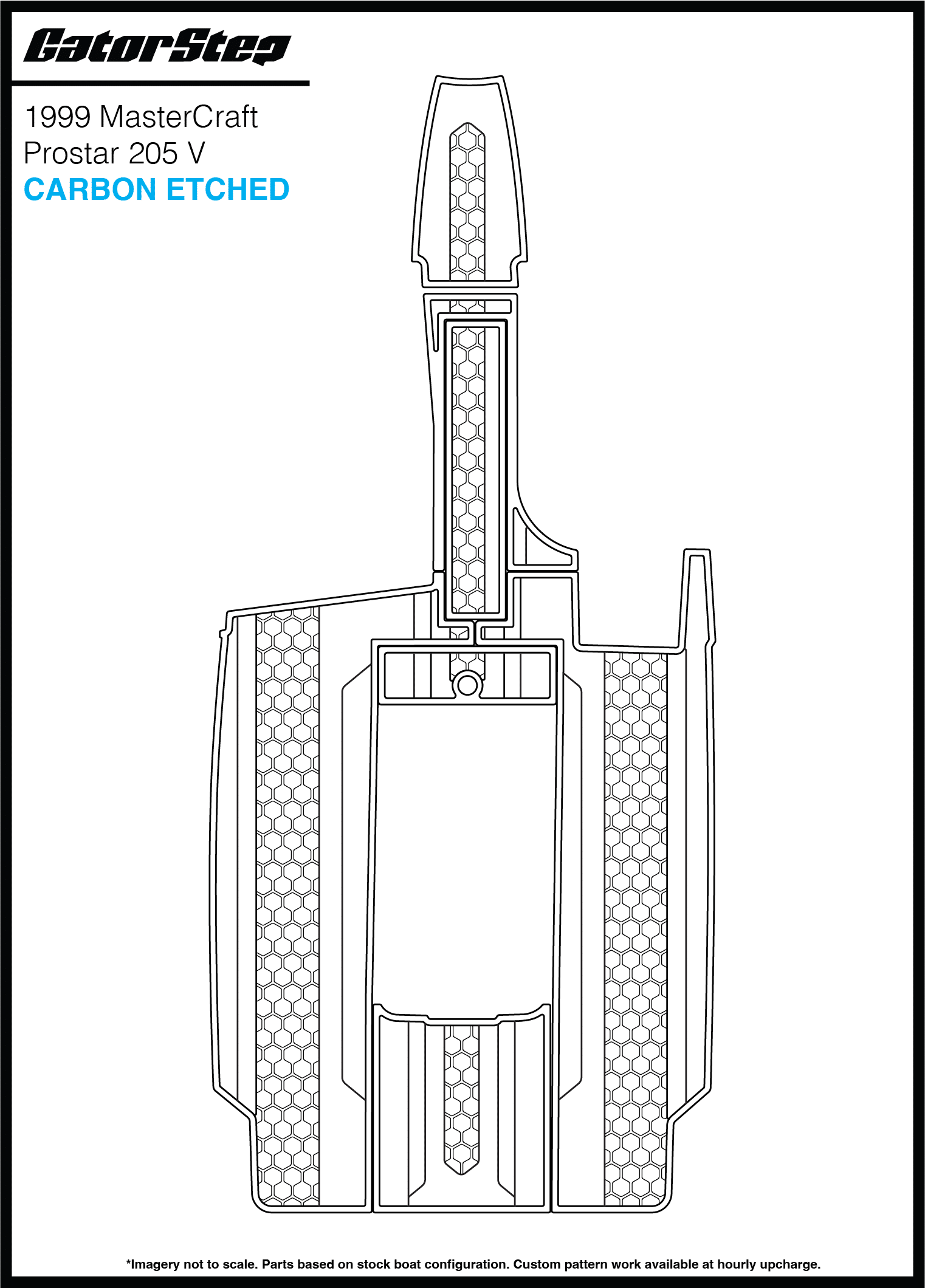 1999 Mastercraft 205V GatorStep Flooring Carbon Etched