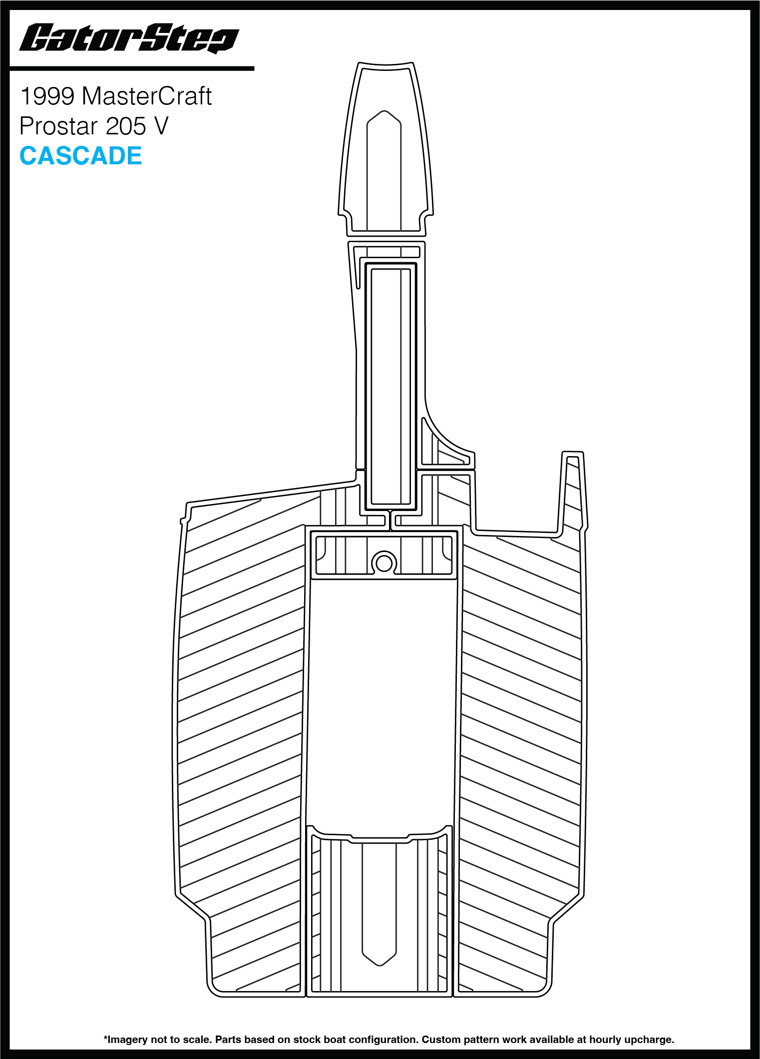 1999 Mastercraft 205V GatorStep Flooring Cascade