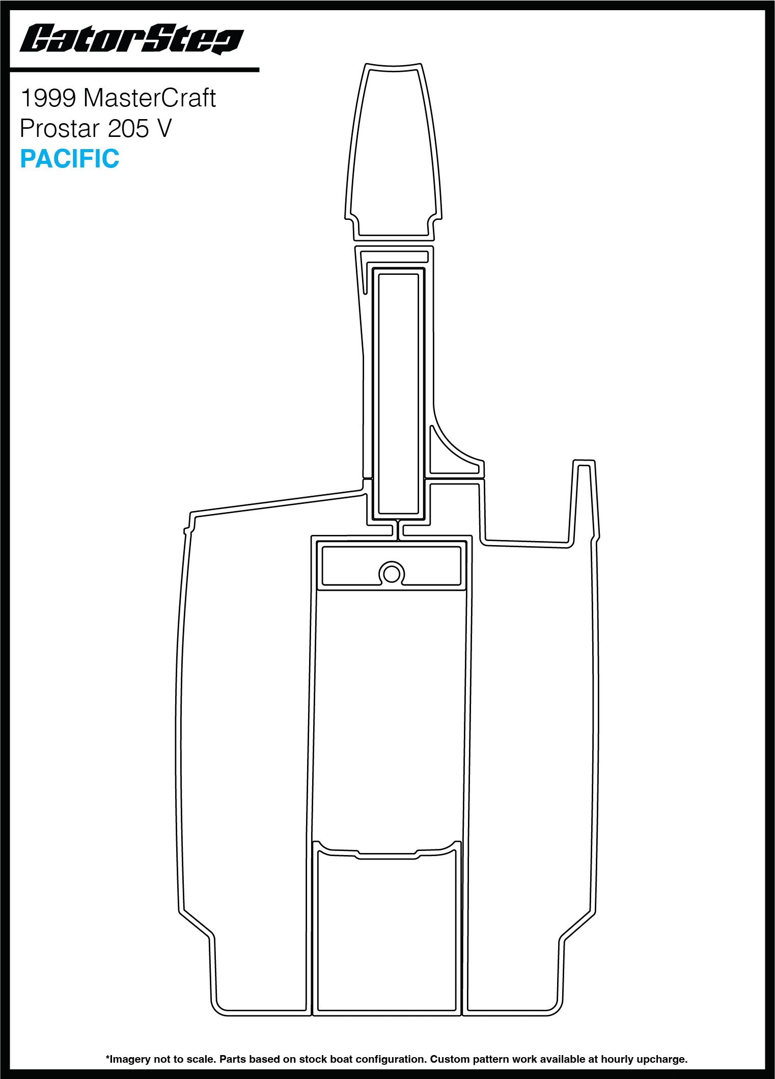 1999 Mastercraft 205V GatorStep Flooring Pacific