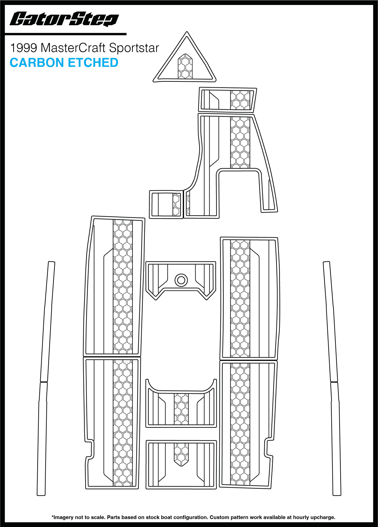 1999 Mastercraft Sportstar GatorStep Flooring Carbon Etched