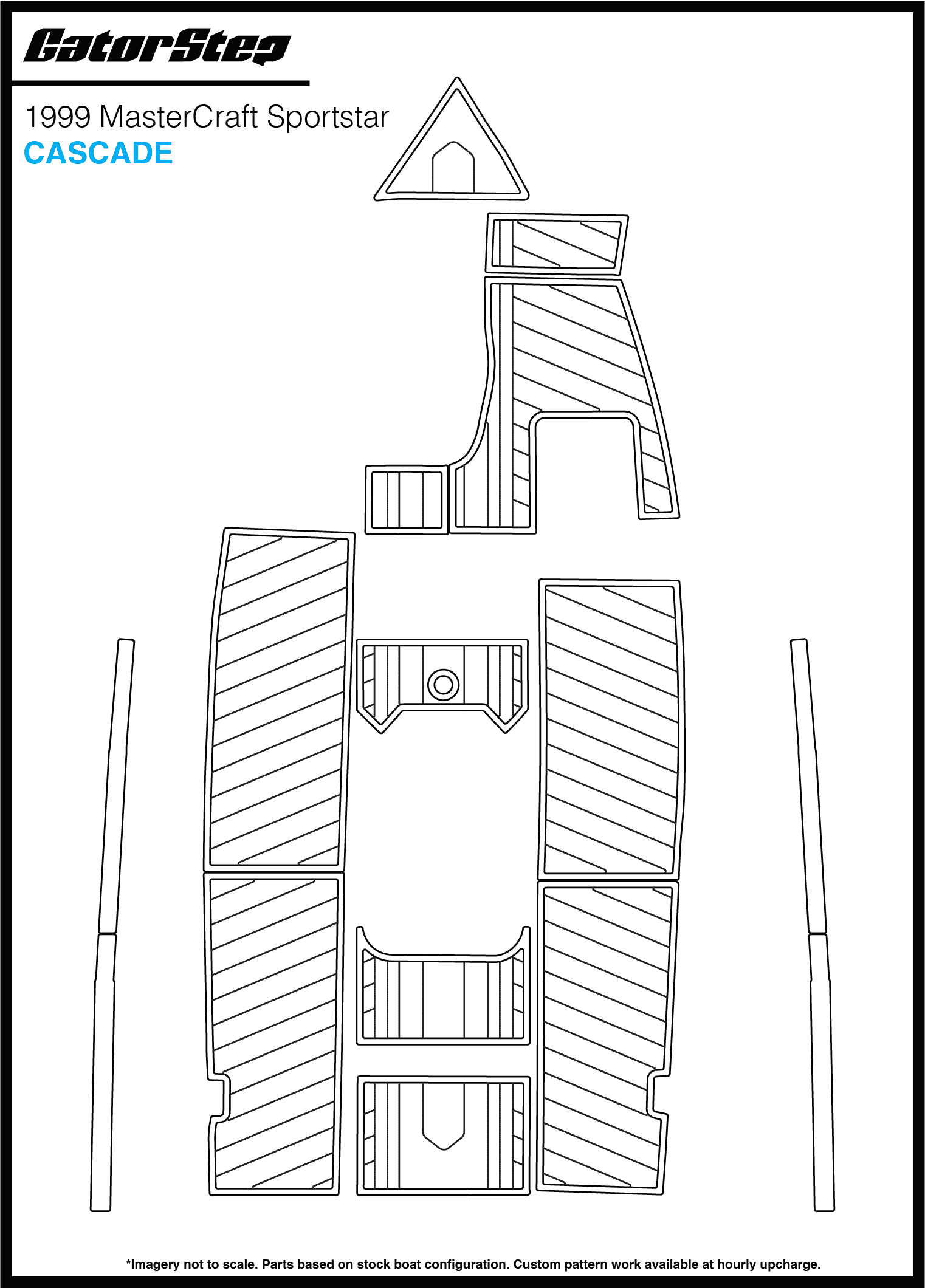 1999 Mastercraft Sportstar GatorStep Flooring Cascade