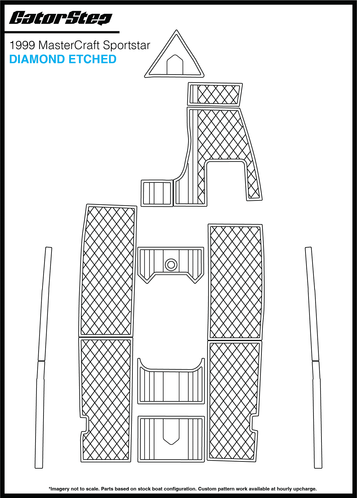 1999 Mastercraft Sportstar GatorStep Flooring Diamond Etched
