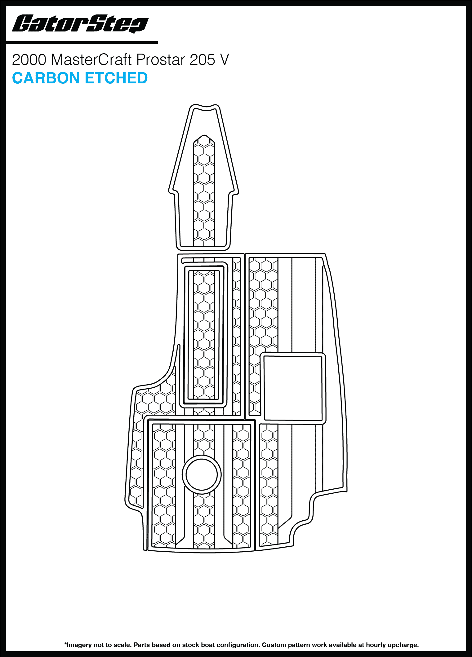 2000 Mastercraft 205V GatorStep Flooring Carbon Etched