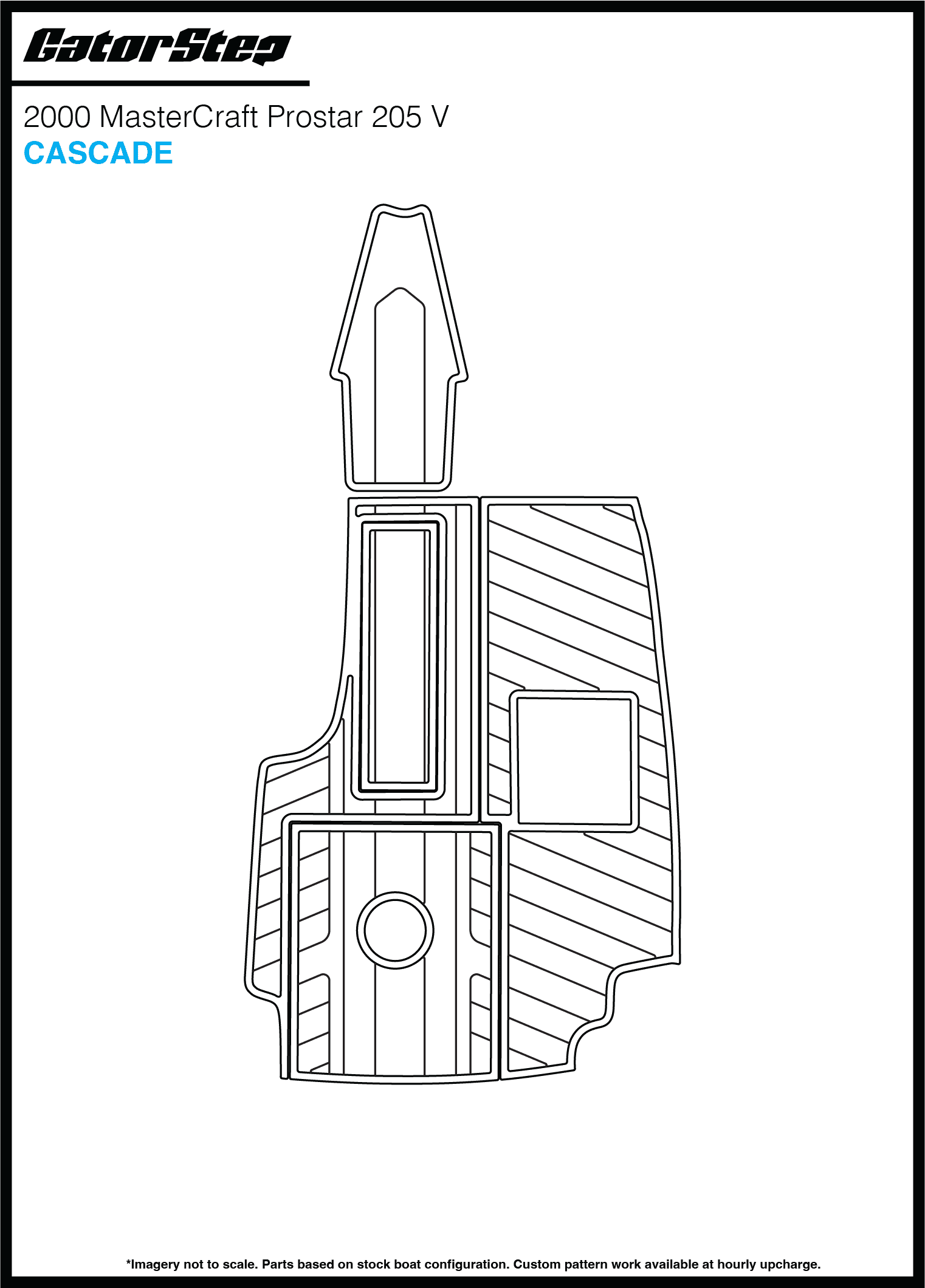 2000 Mastercraft 205V GatorStep Flooring Cascade