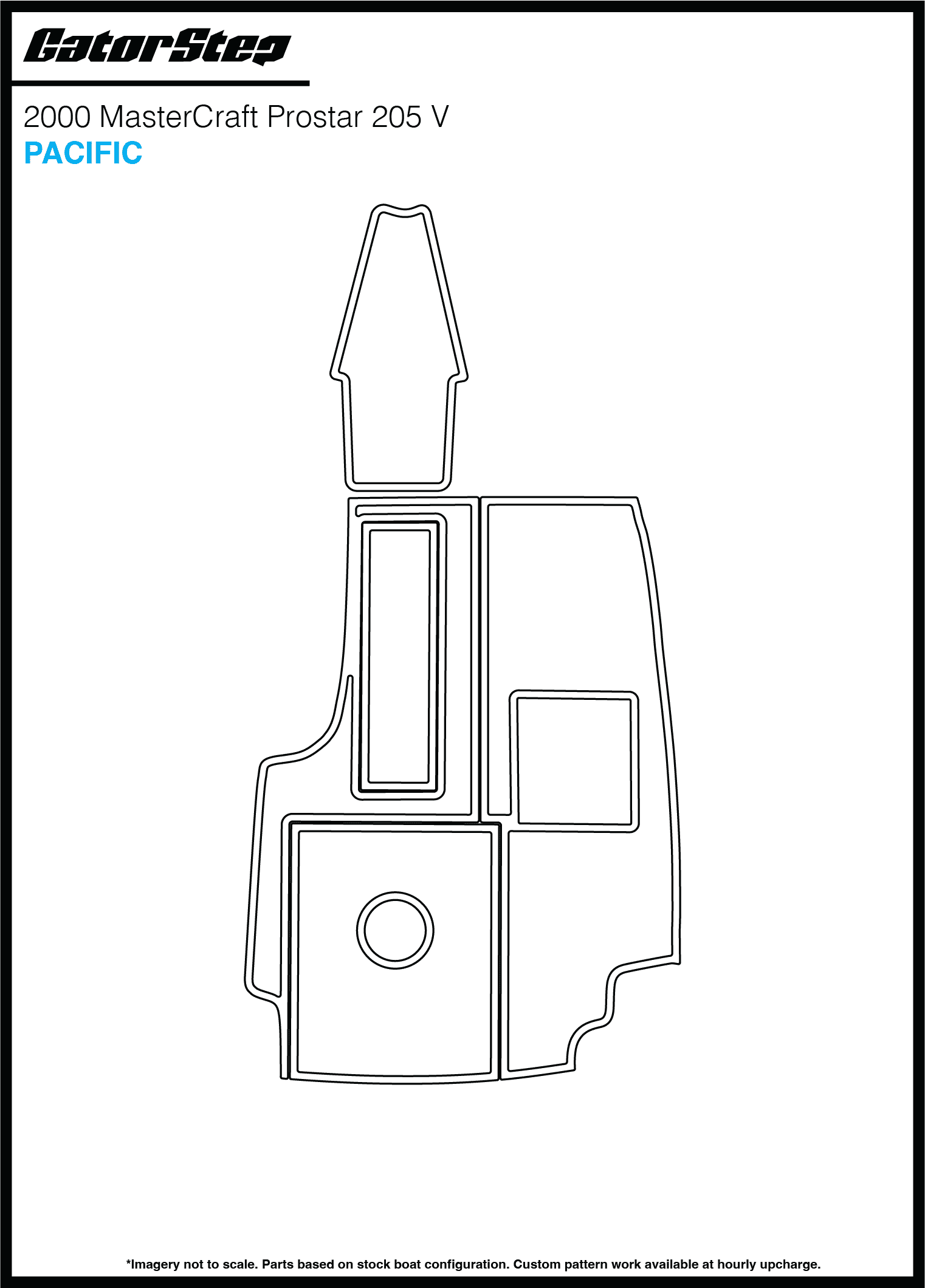 2000 Mastercraft 205V GatorStep Flooring Pacific