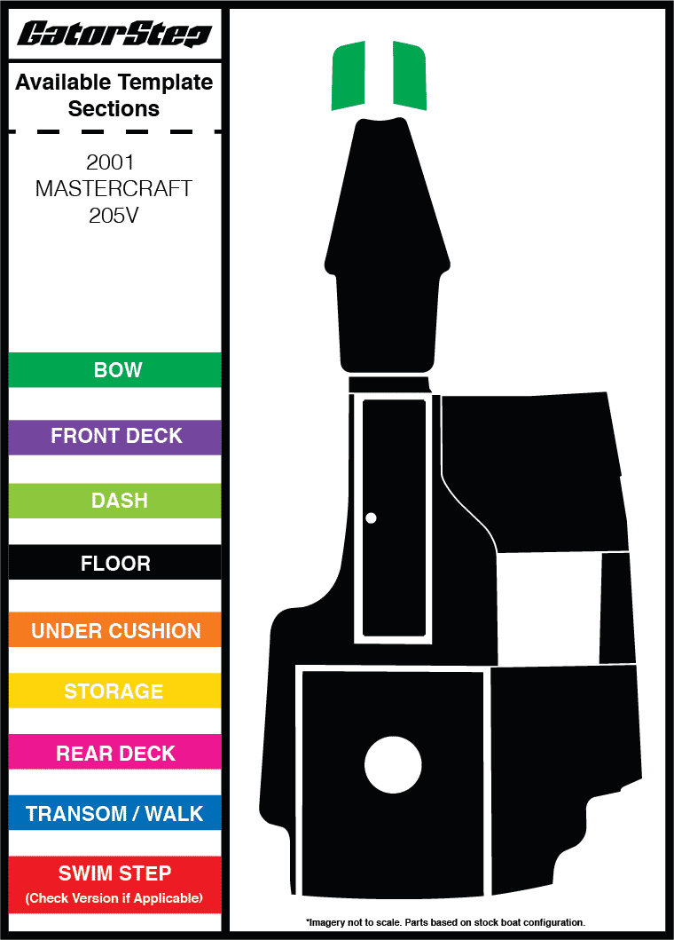 2001 Mastercraft 205V GatorStep Flooring