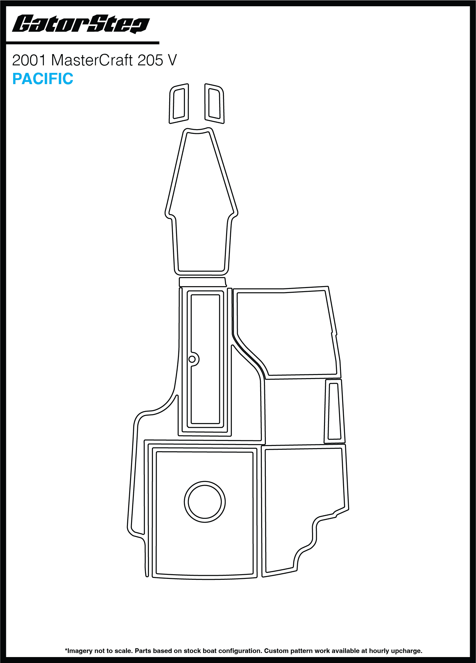 2001 Mastercraft 205V GatorStep Flooring Pacific