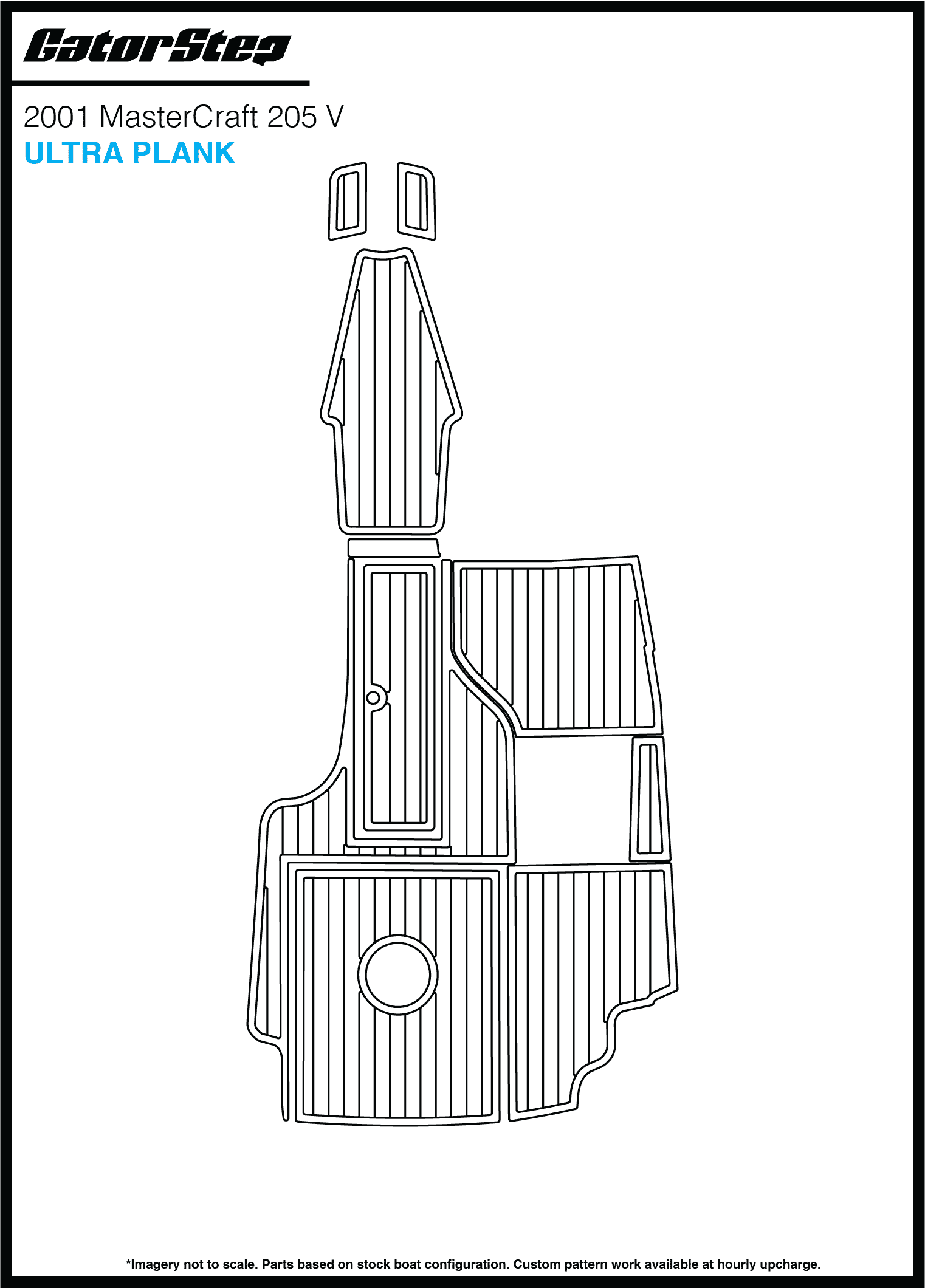 2001 Mastercraft 205V GatorStep Flooring Ultra Plank