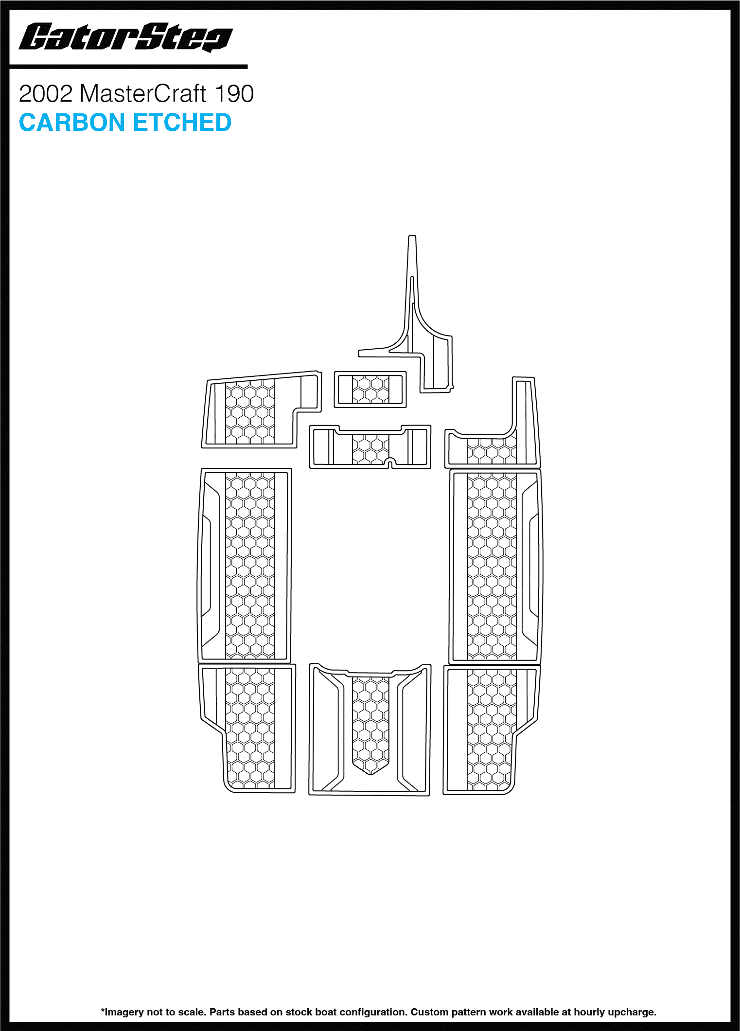 2002 Mastercraft 190 GatorStep Flooring Carbon Etched