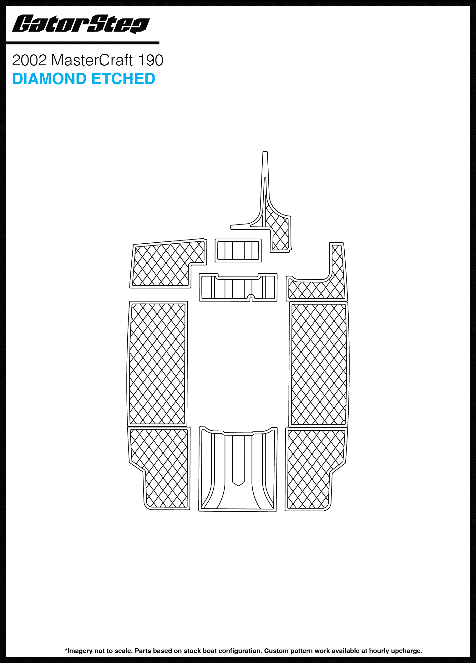 2002 Mastercraft 190 GatorStep Flooring Diamond Etched