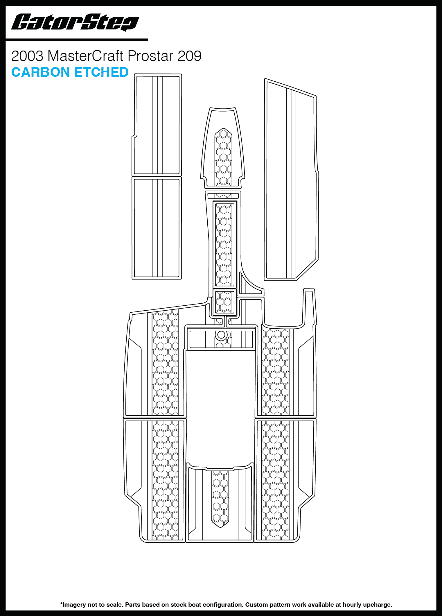 2003 Mastercraft 209 GatorStep Flooring Carob Etched