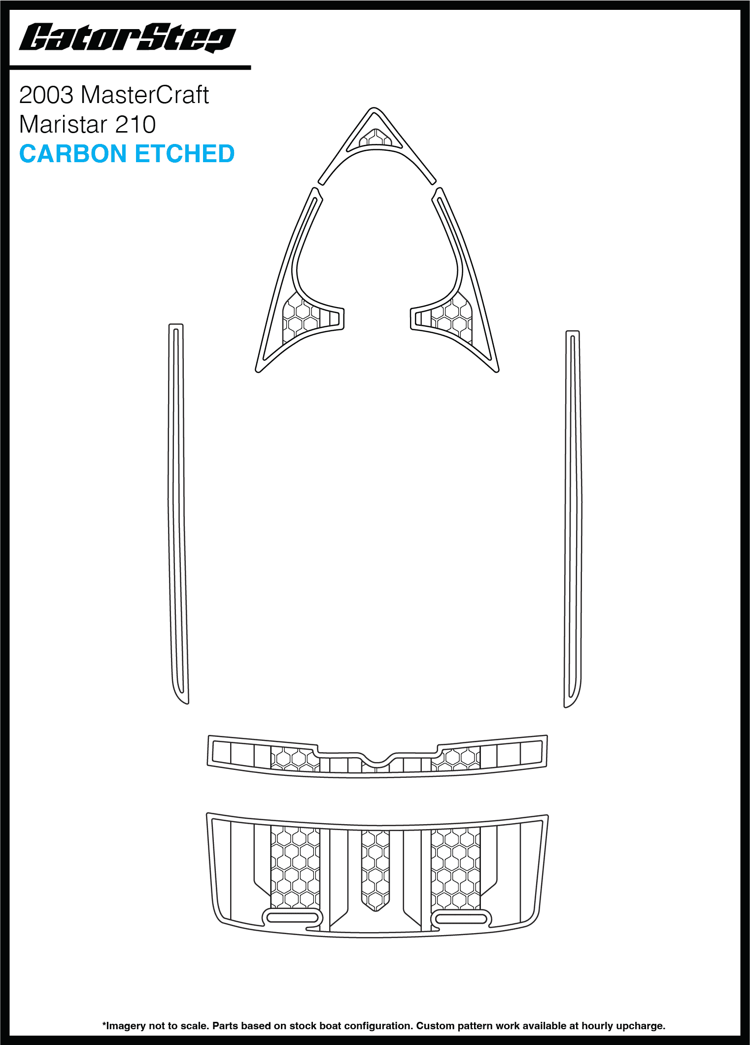2003 Mastercraft Maristar 210 Gatorstep Flooring Carbon Etched