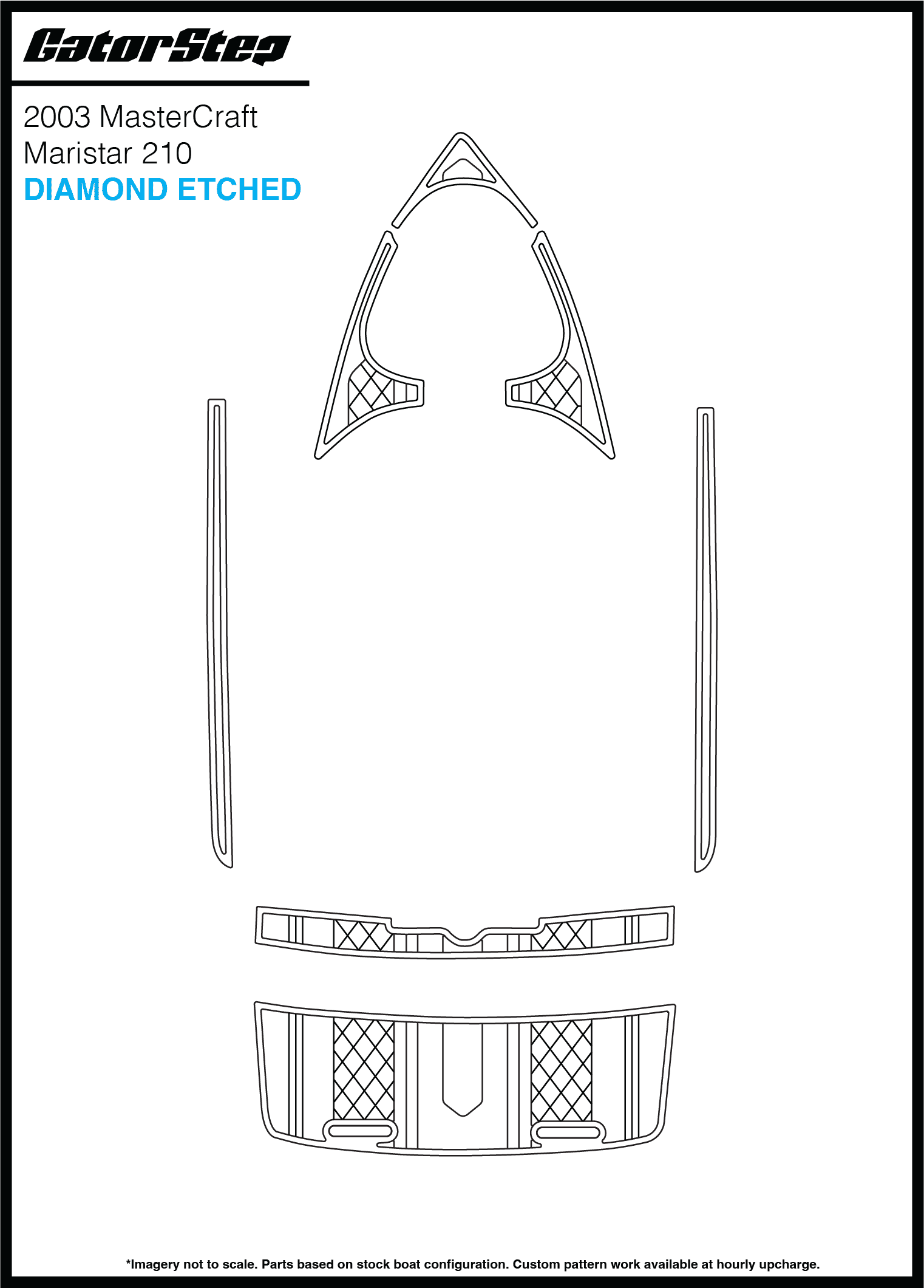 2003 Mastercraft Maristar 210 Gatorstep Flooring Diamond Etched
