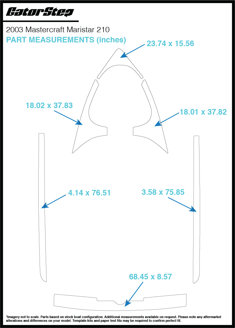 2003 Mastercraft Maristar 210 Gatorstep Flooring Dimensions