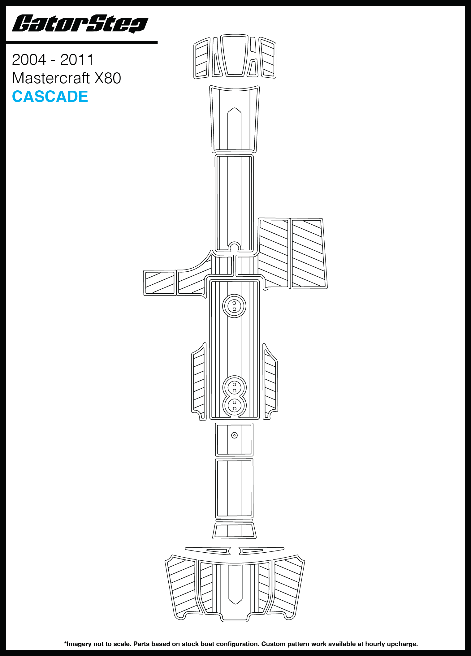 2004-2011 Mastercraft X80 GatorStep Flooring Cascade