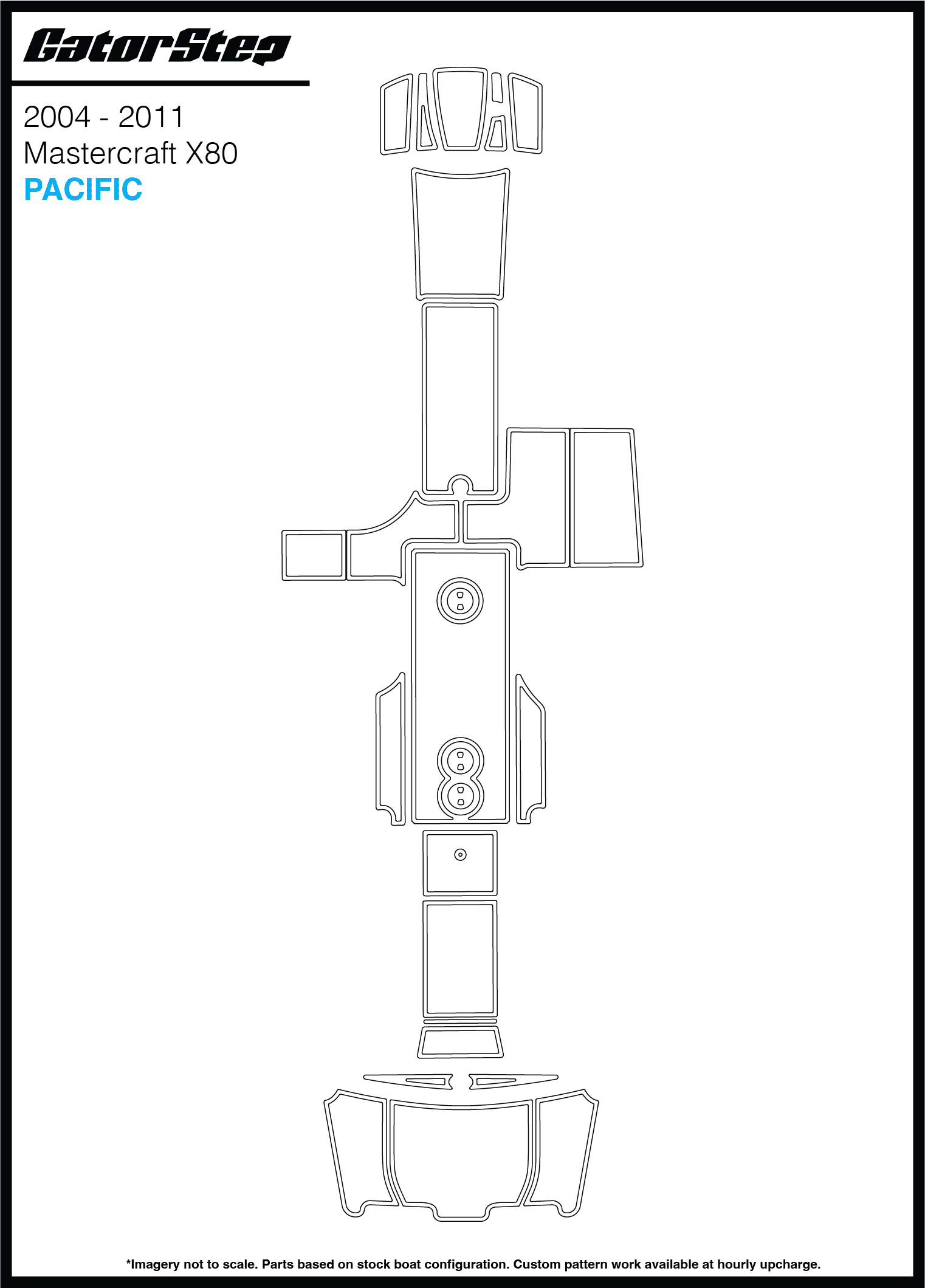 2004-2011 Mastercraft X80 GatorStep Flooring Pacific