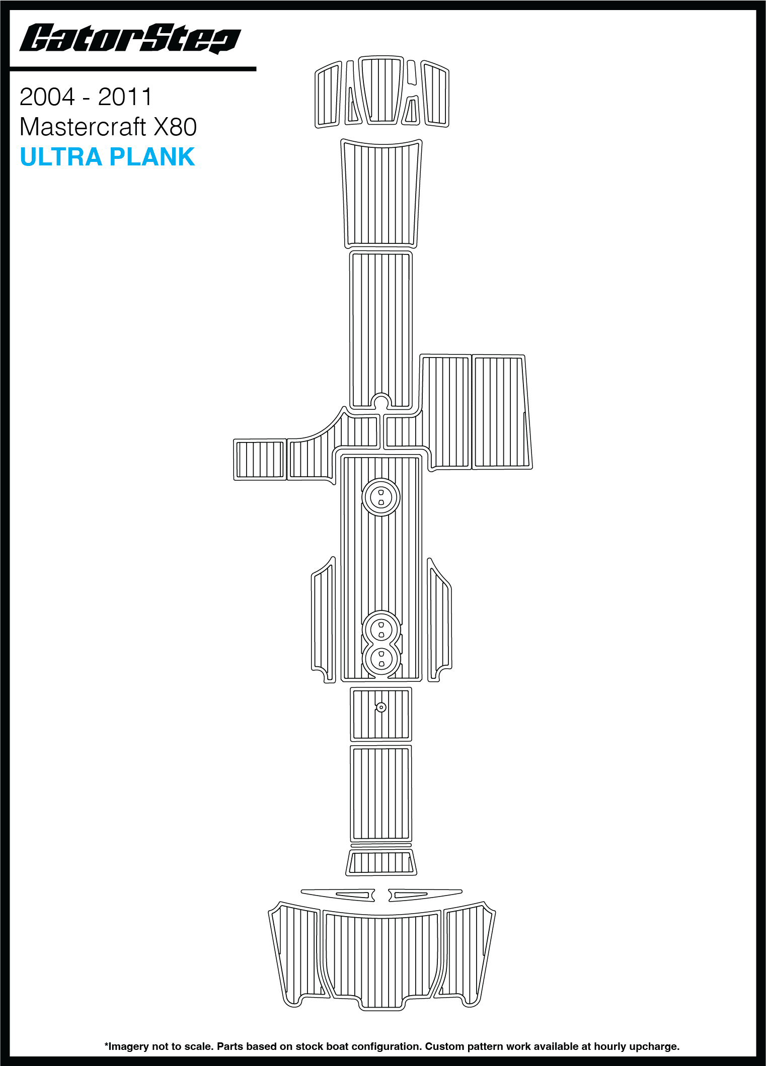 2004-2011 Mastercraft X80 GatorStep Flooring Ultra Plank
