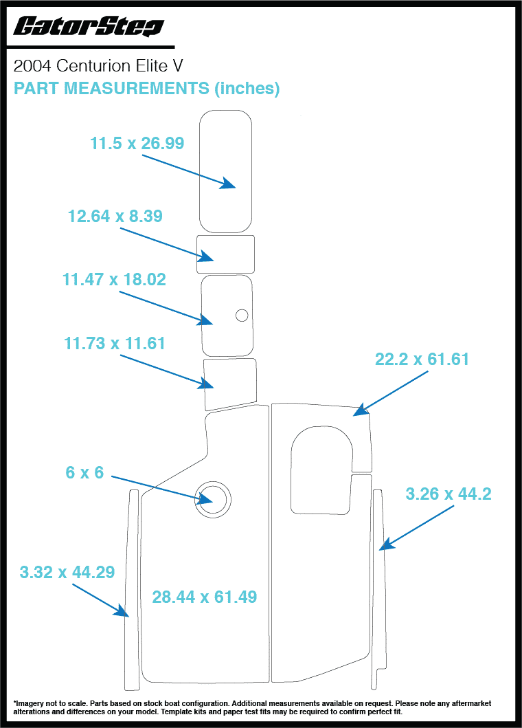 2004 Centurion Elite V Gatorstep dimensions
