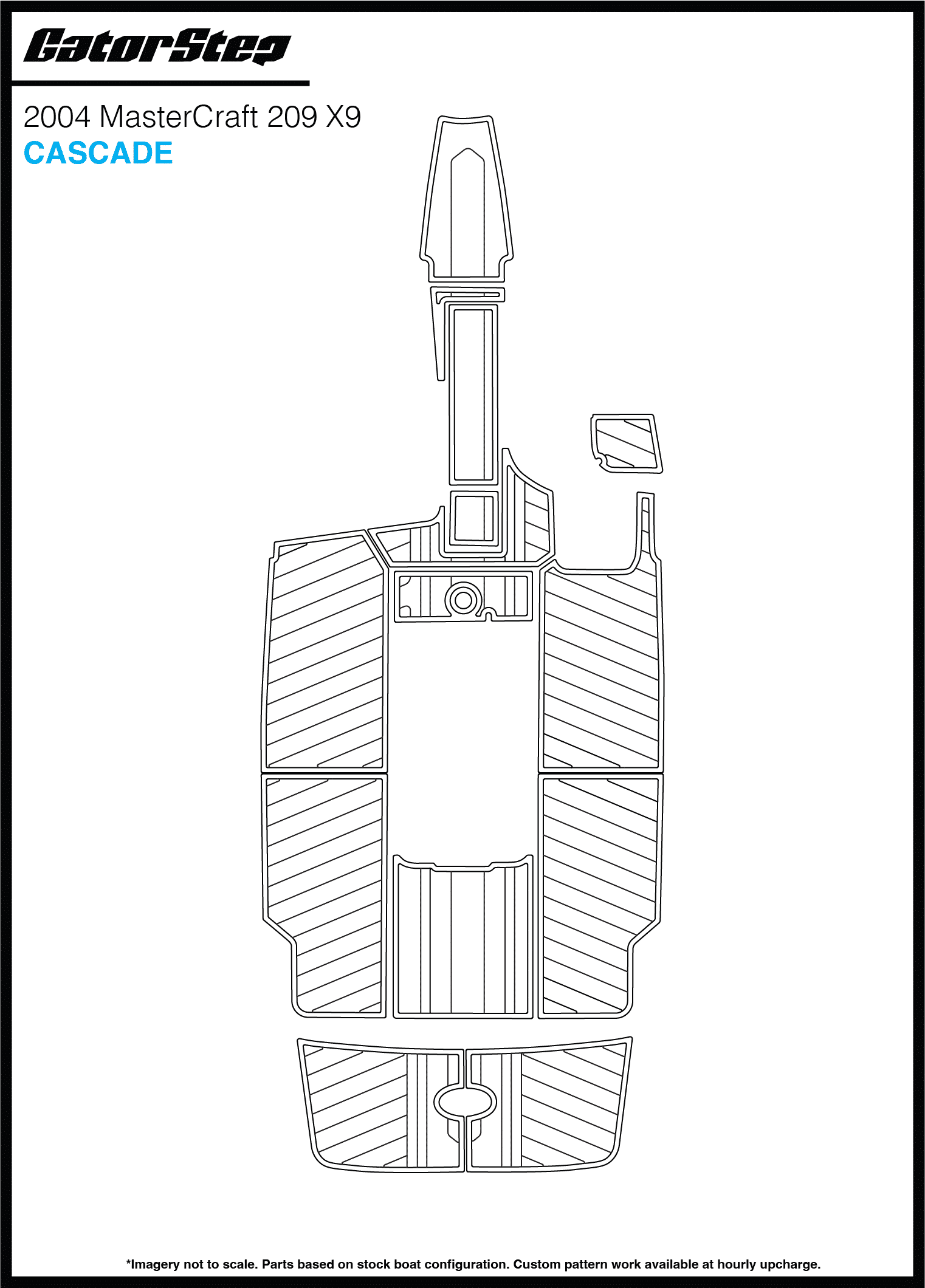 2004 Mastercraft 209 X9 GatorStep Flooring Cascade