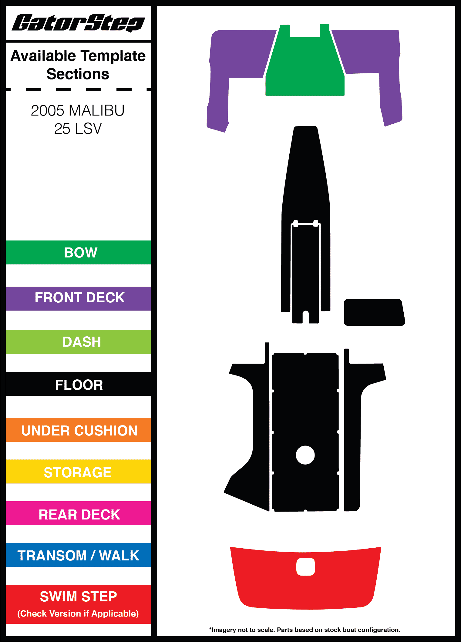 2005 Malibu 25 LSV GatorStep Flooring Parts