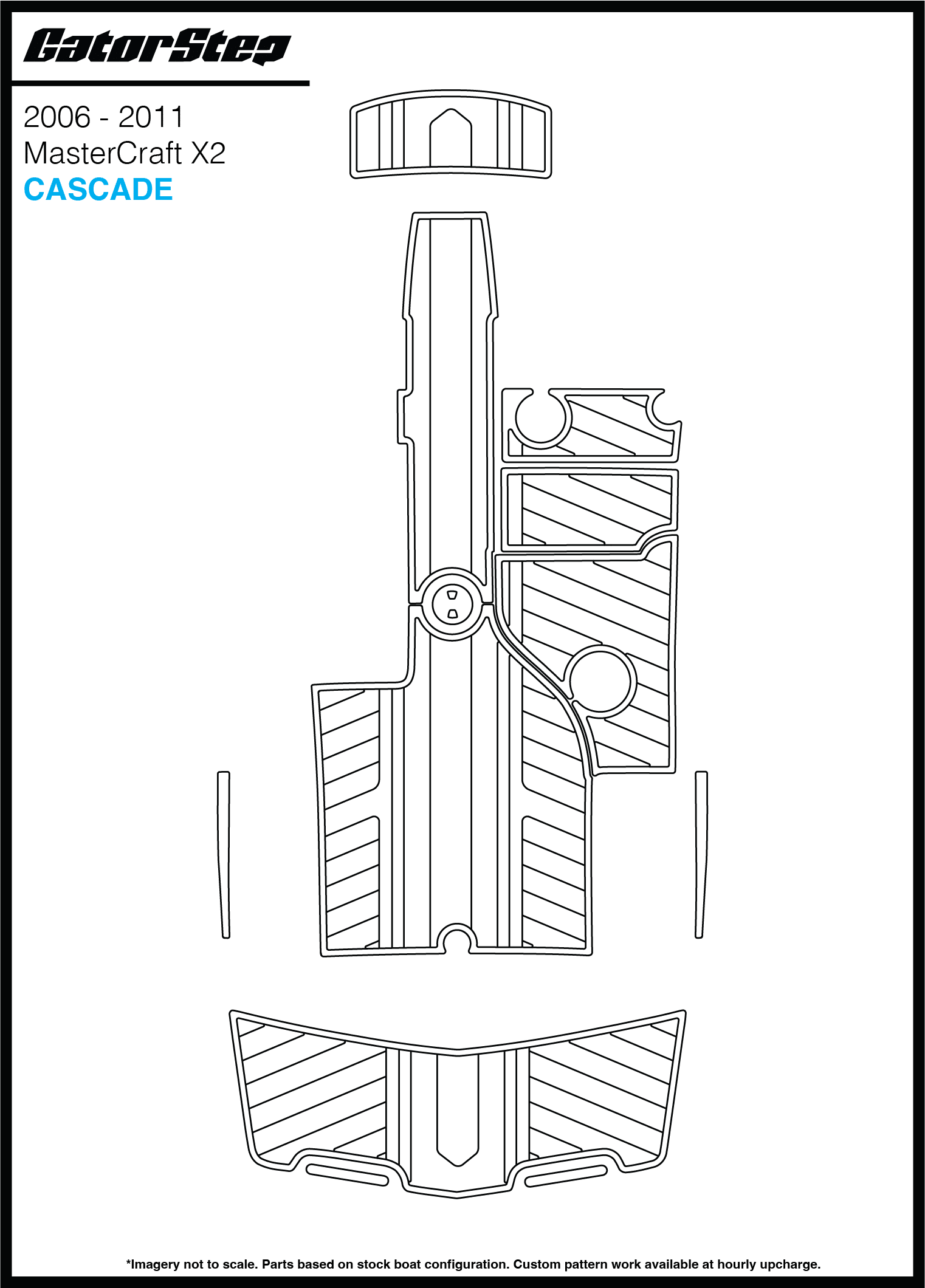 2006-2011 Mastercraft X2 GatorStep Flooring Cascade