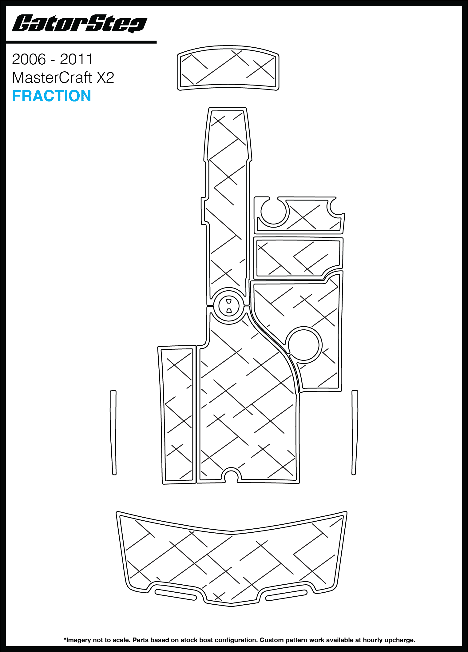 2006-2011 Mastercraft X2 GatorStep Flooring Fraction