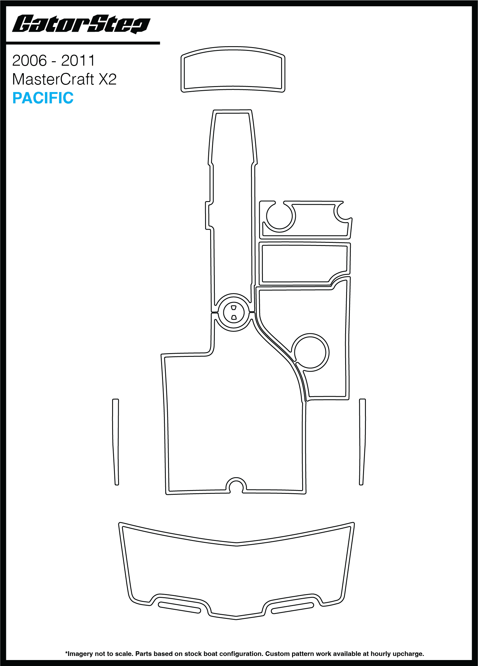 2006-2011 Mastercraft X2 GatorStep Flooring Pacific
