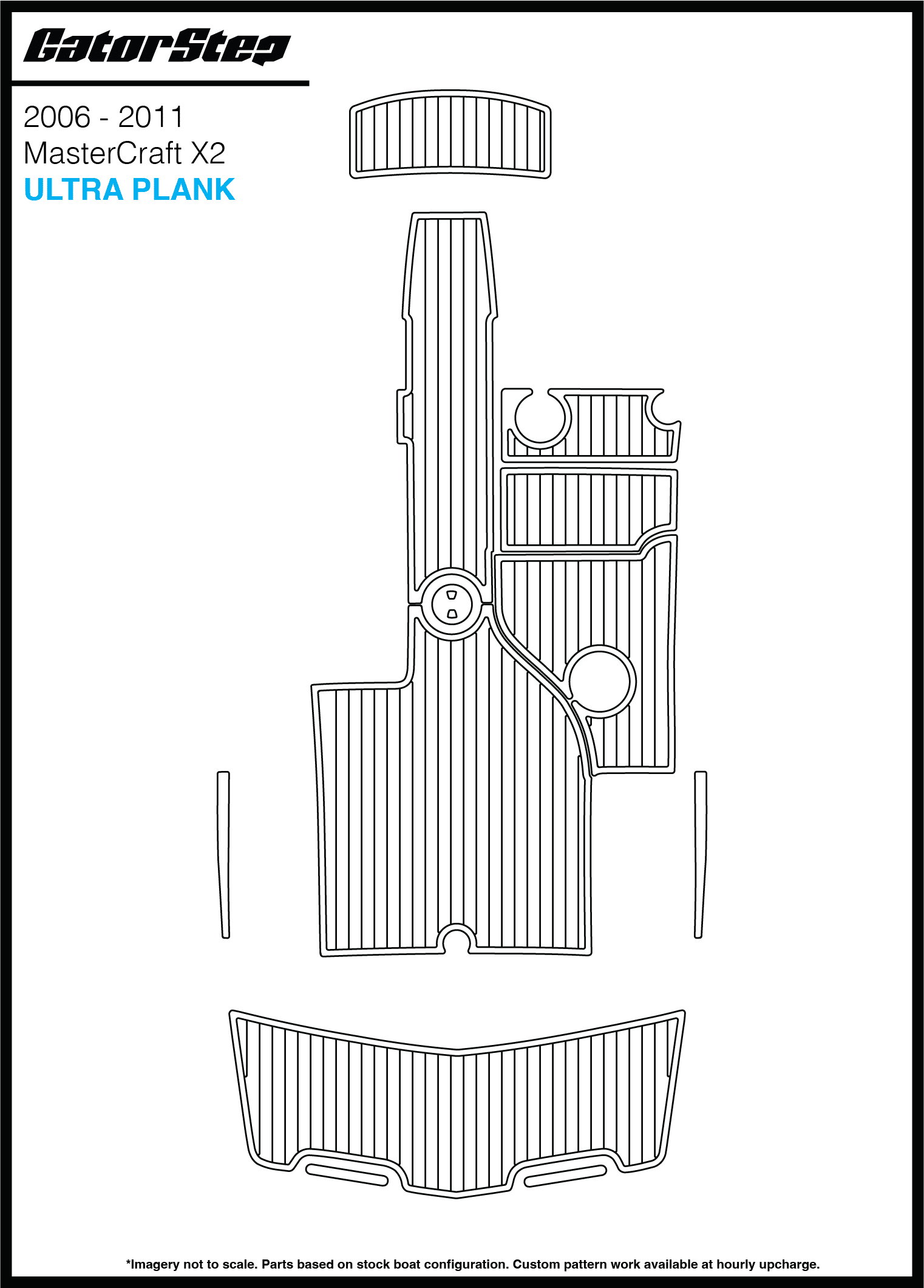2006-2011 Mastercraft X2 GatorStep Flooring Ultra Plank