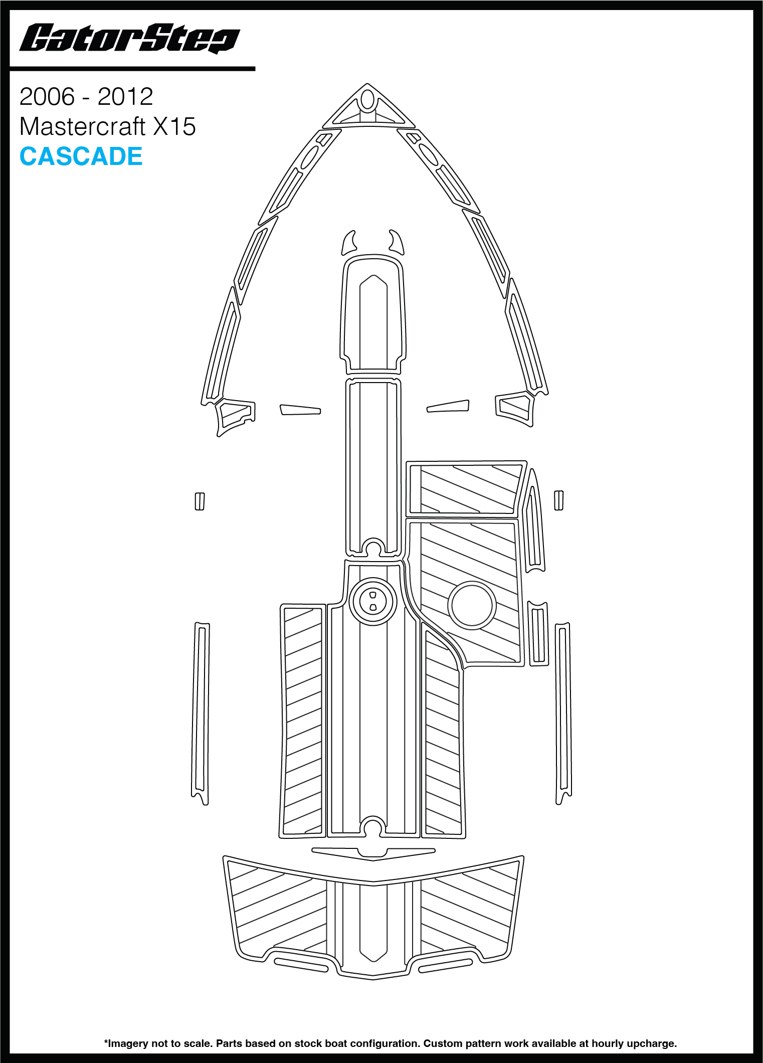 2006-2012 Mastercraft X15 GatorStep Flooring Cascade