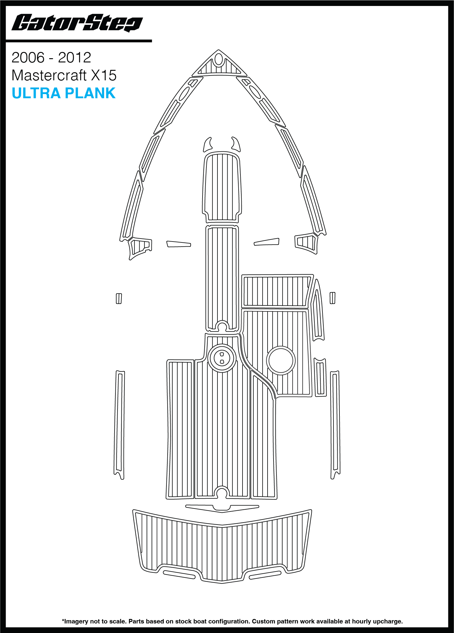 2006-2012 Mastercraft X15 GatorStep Flooring Ultra Plank