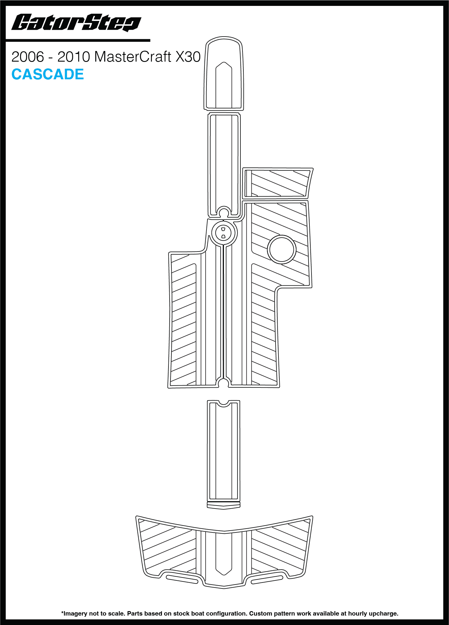 2006 Mastercraft X30 Version 1 GatorStep Flooring Cascade