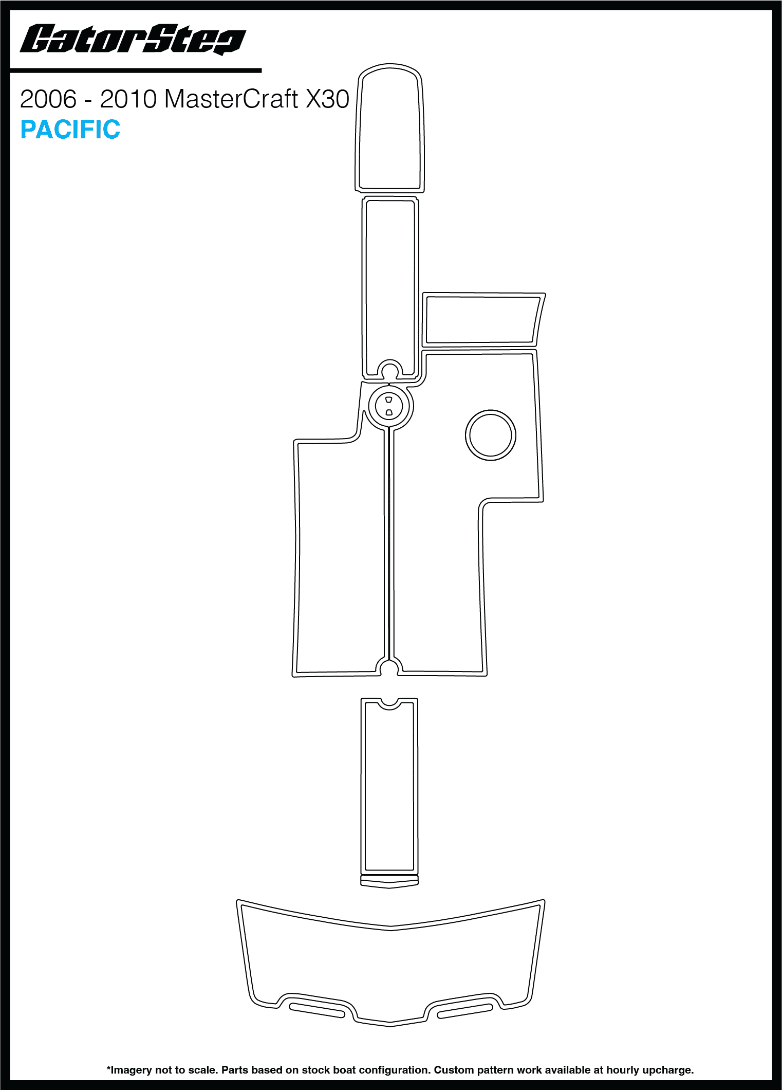 2006 Mastercraft X30 Version 1 GatorStep Flooring Pacific