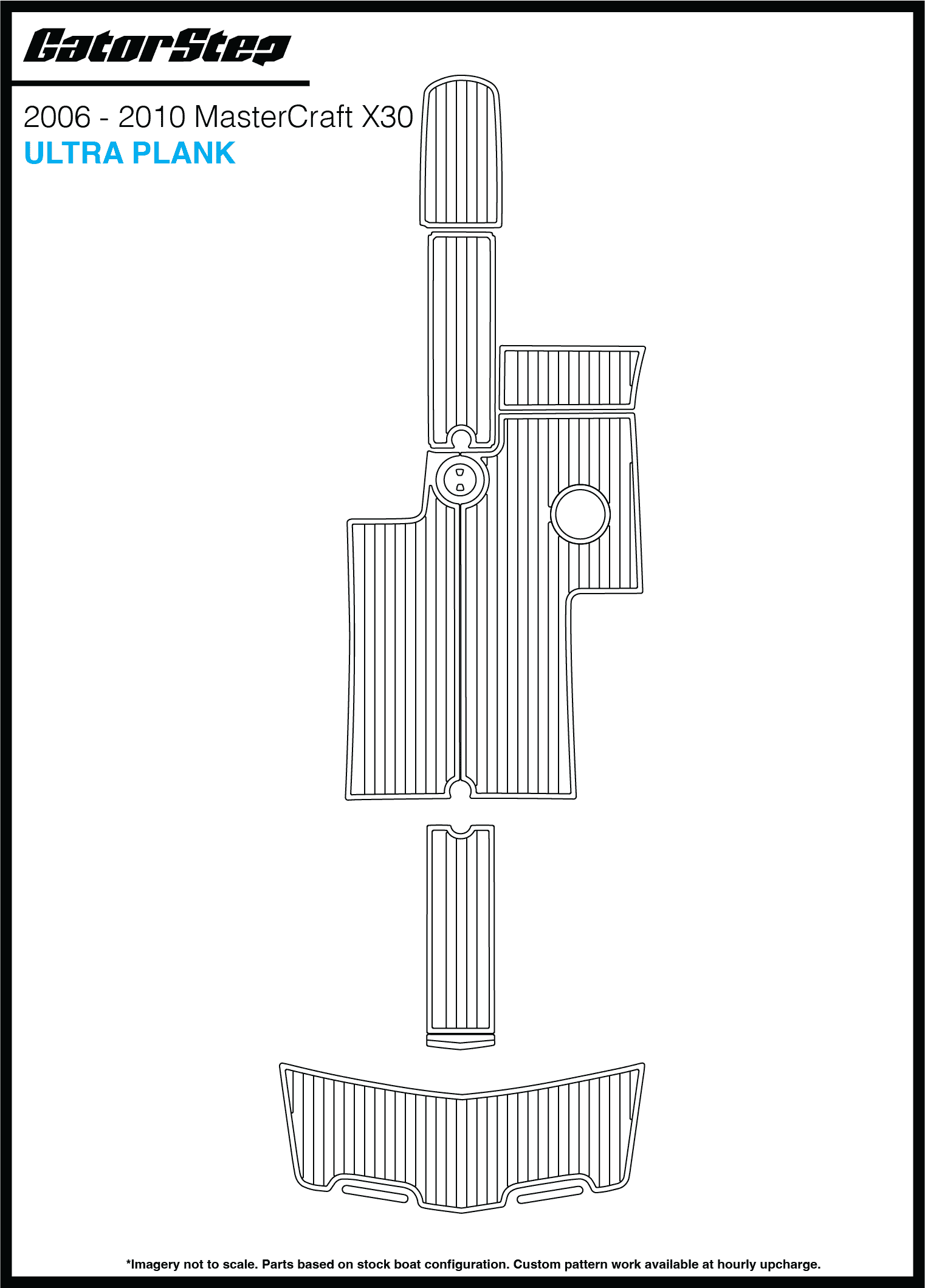 2006 Mastercraft X30 Version 1 GatorStep Flooring Ultra Plank