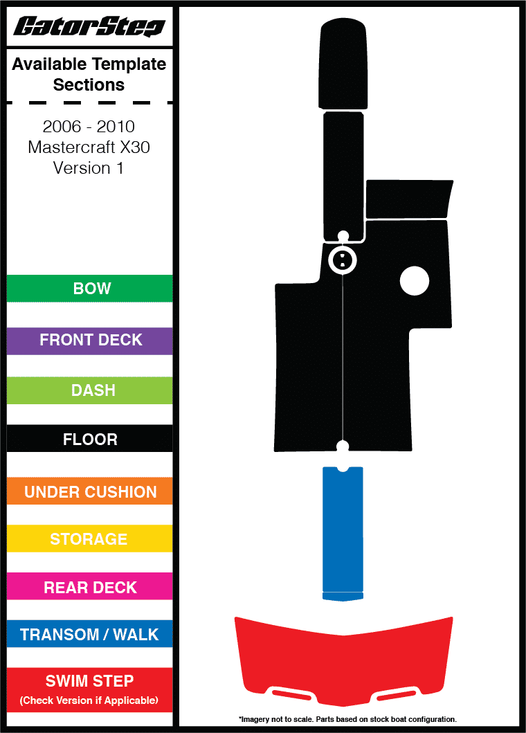 2006 Mastercraft X30 Version 1 GatorStep Flooring