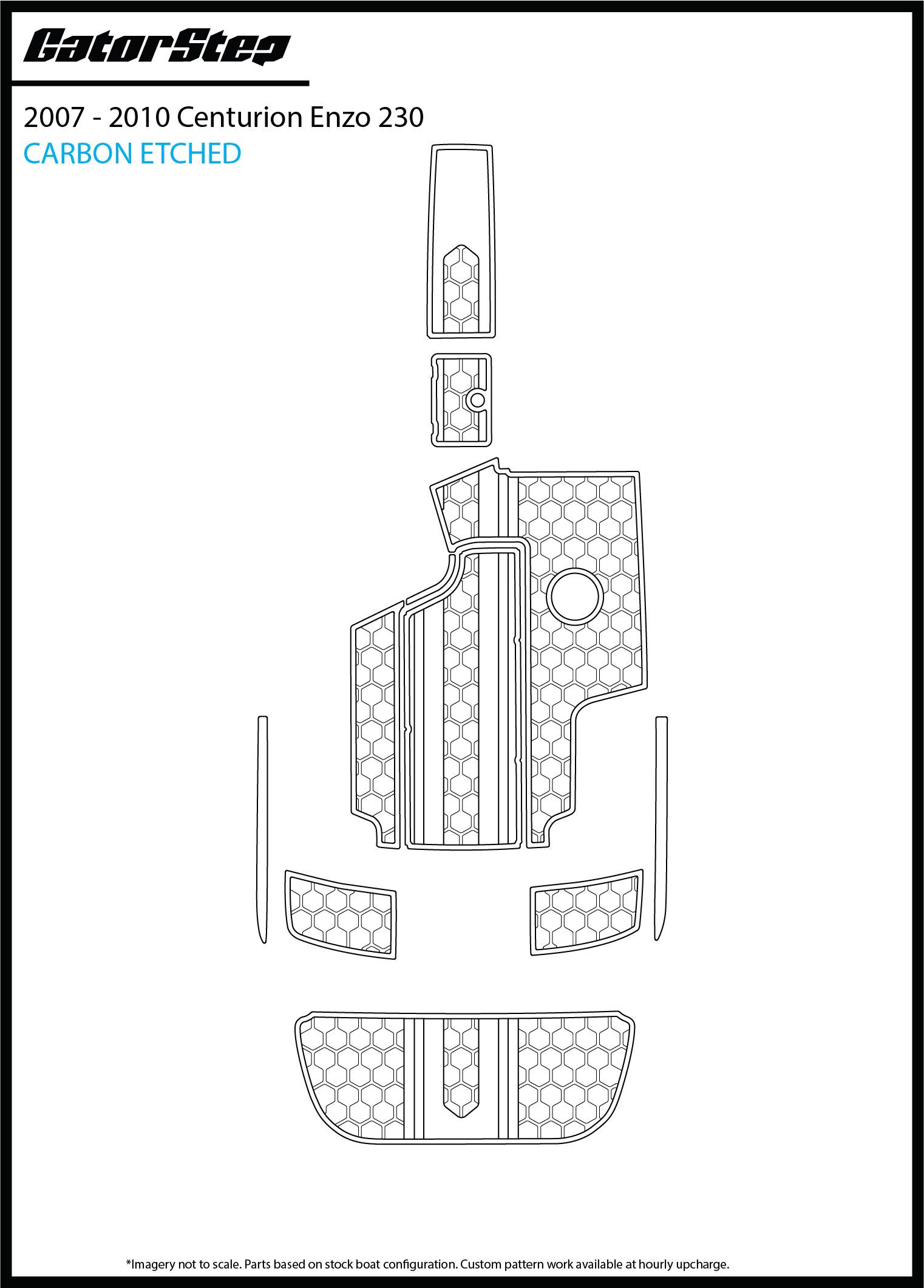 2007-2010 Centurion Enzo 230 GatorStep Flooring  Carbon etched