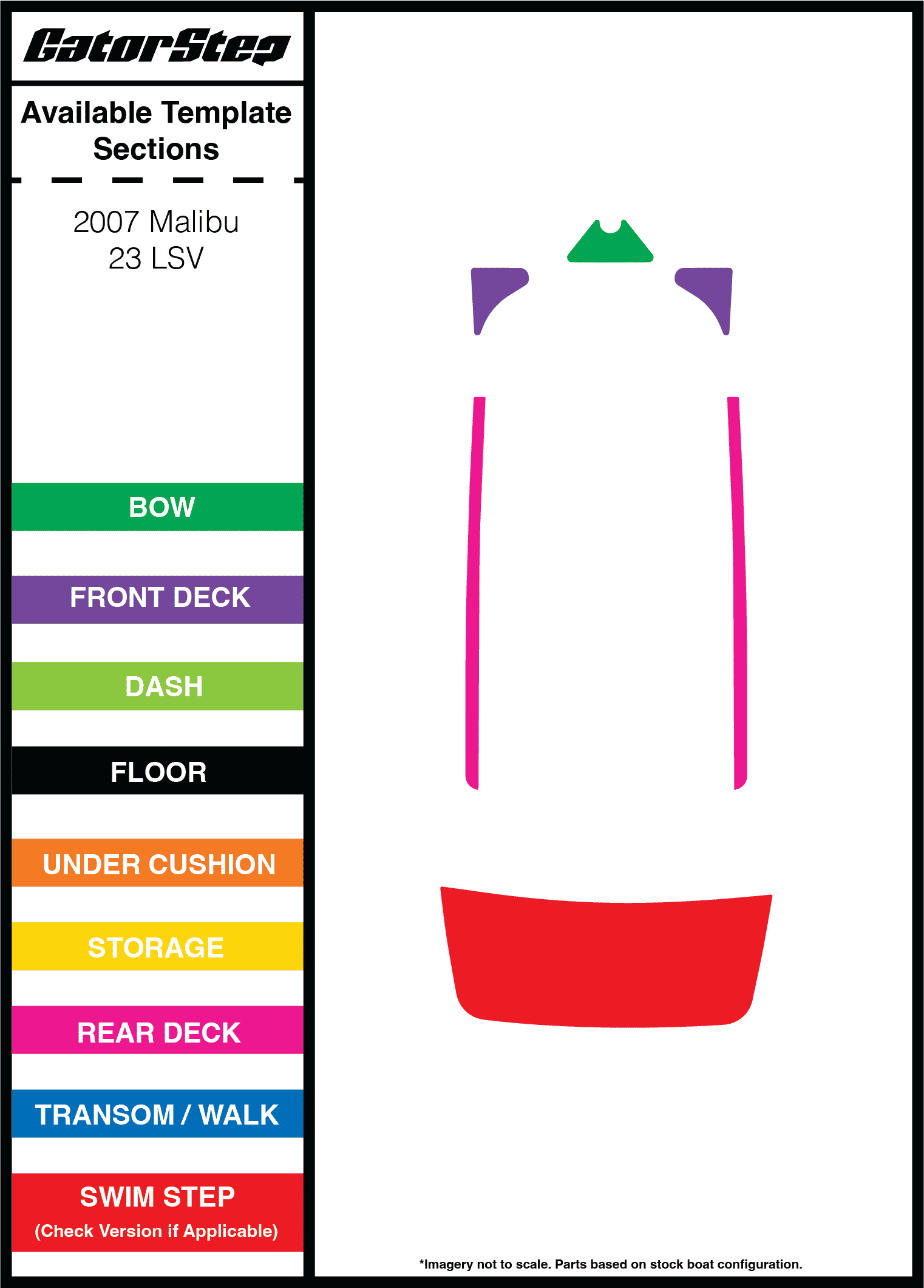 2007 Malibu 23 LSV GatorStep Flooring Parts