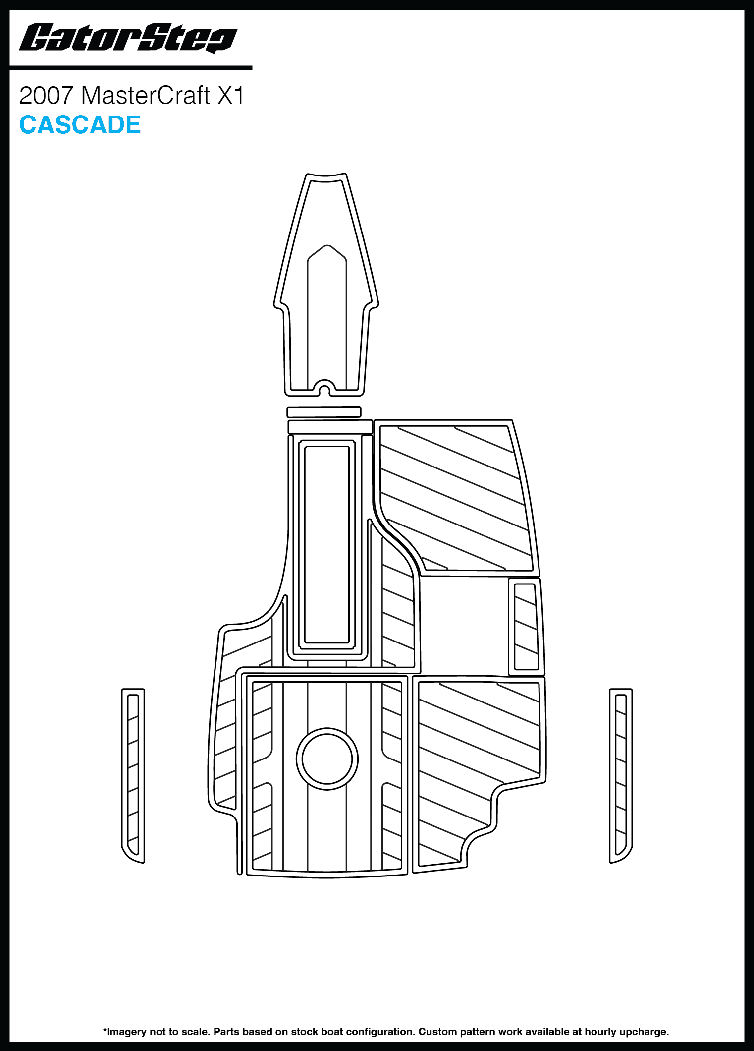 2007 Mastercraft X1 GatorStep Flooring Cascade