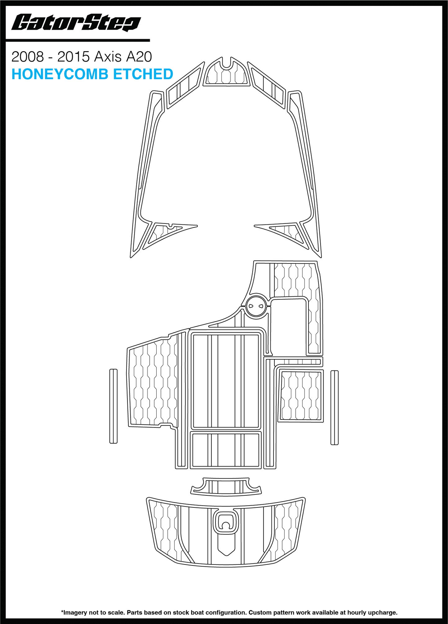 2008-2015 Axis A20 GatorStep Honeycomb Etched