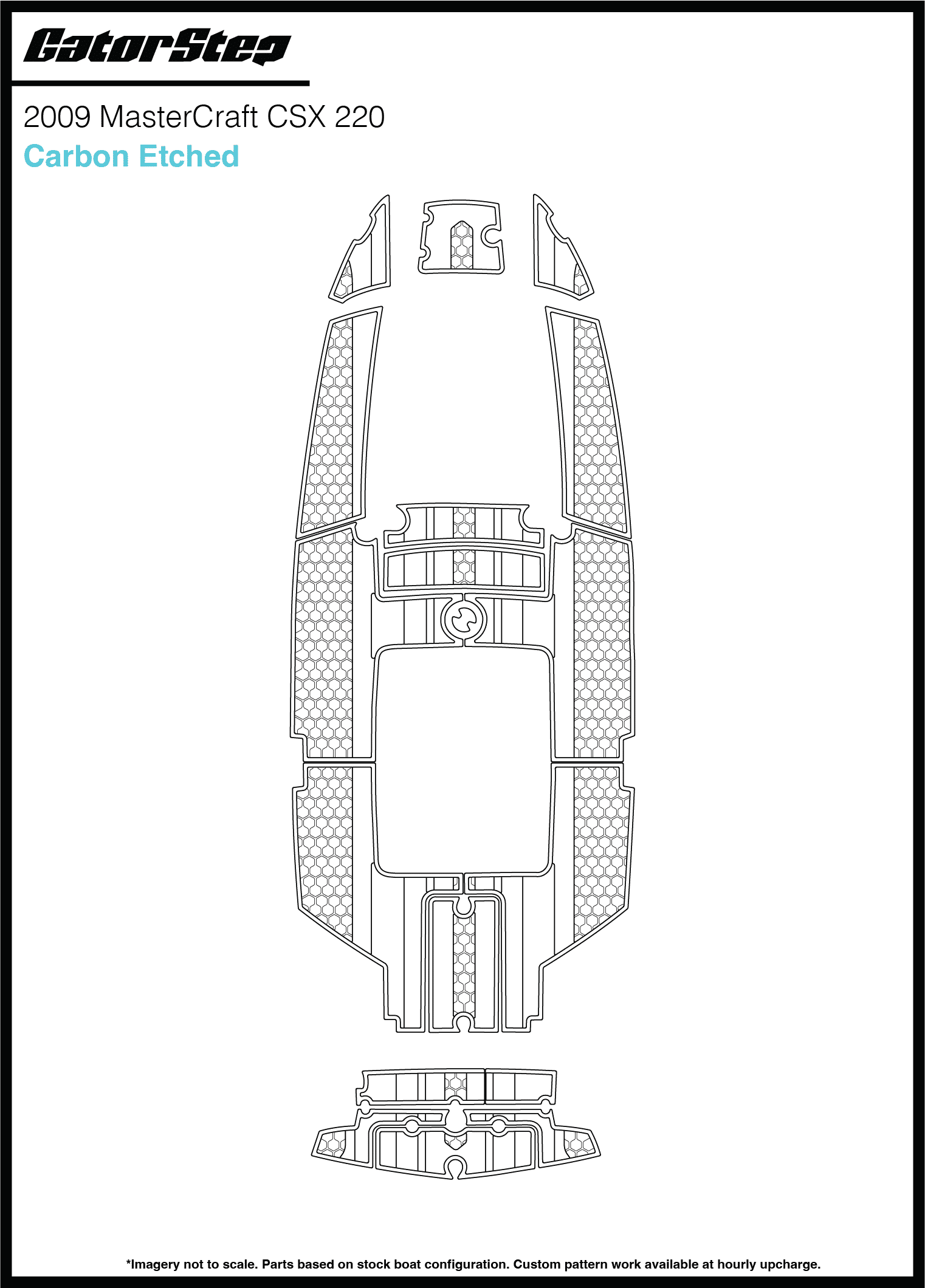 2009 Mastercraft CSX220 GatorStep Flooring Carbon Etched
