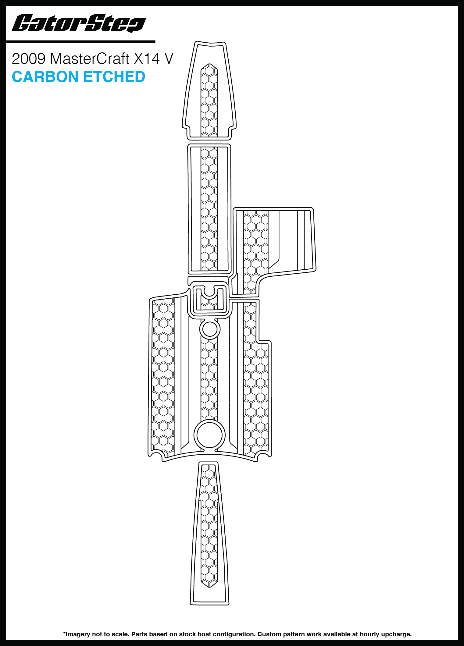 2009 Mastercraft X14V GatorStep Flooring Carbon Etched