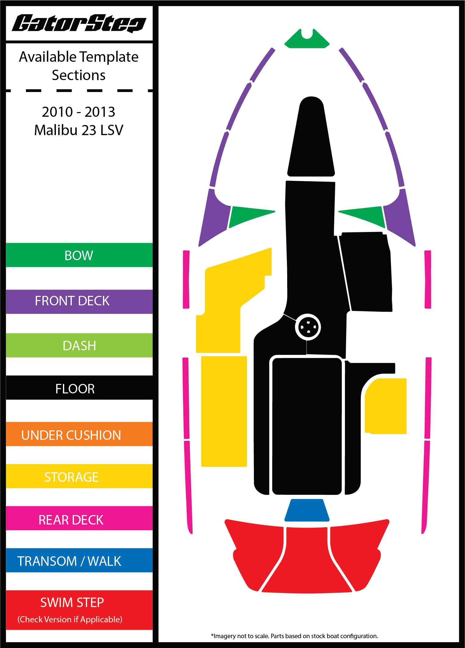 2010-2013 Malibu 23 LSV GatorStep Flooring Parts